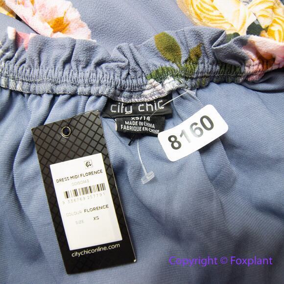 New! City Chic *flawed* Florence Dress grey plus size 14 - Picture 14 of 16